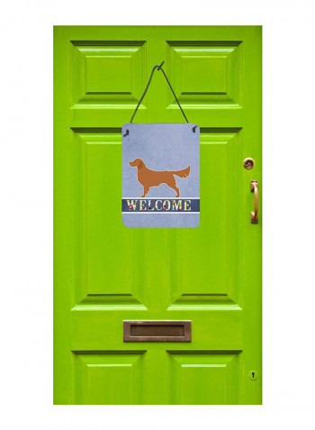Golden Retriever Dog Printed Wall/Door Hanging Multicolour 16 x 12inch
