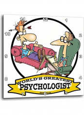 Worlds Greatest Psychologist Wall Clock Multicolour 10x10inch