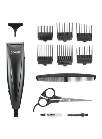 12-piece Trimmer Haircut Kit Black