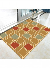 Colourblock Floor Rug Yellow/Red 120x160cm