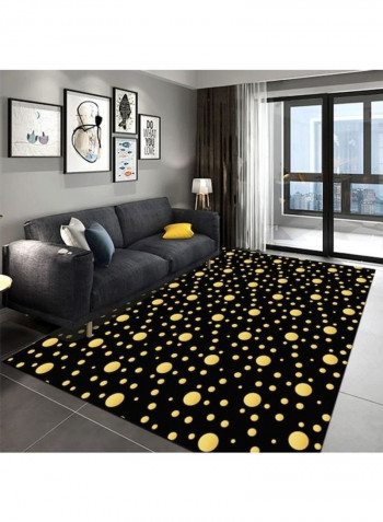 Modern Style Classic Carpet Black/Yellow 120 x 160cm