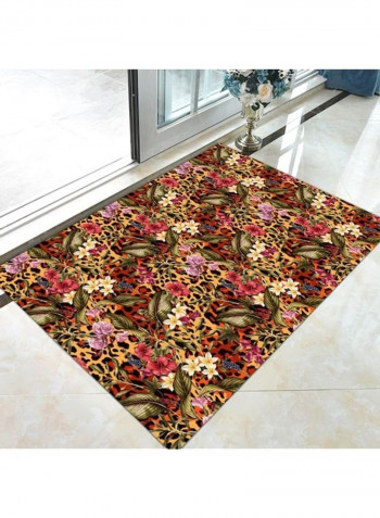 1-Piece Floral Patterned Modern Style Floor Carpet Multicolour 120x160cm
