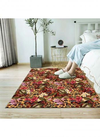 1-Piece Floral Patterned Modern Style Floor Carpet Multicolour 120x160cm