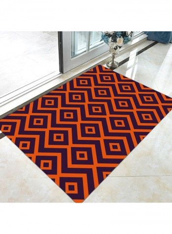 1 Piece Home Rug Geometric Pattern Anti-Skidding Classic Carpet Orange/Voilet 120x160cm