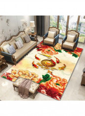 Pastoral Style Sweet Flowers Pattern Floor Rug Multicolour 120x160cm