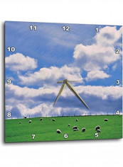 Sheep Farm Wall Clock Multicolour 10x10inch
