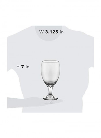 12-Piece Goblet Glass Clear 16.25ounce