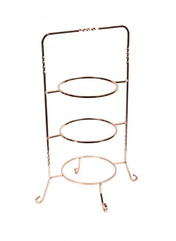 3-Tier Dessert Plate Rack Gold 18.5inch