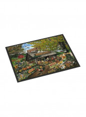 Produce Fruit Stand Indoor/Outdoor Mat Multicolour 11 x 11inch