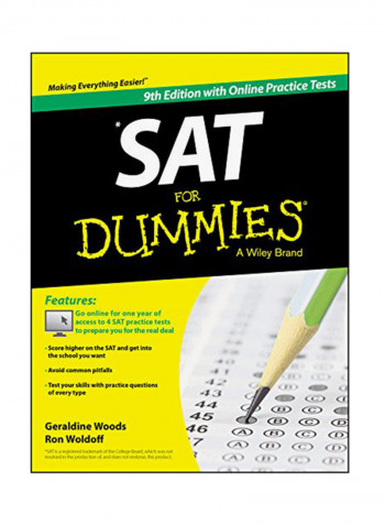 SAT For Dummies Wih Online Practice Test Paperback English by Geraldine Woods - 4-Apr-16