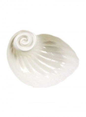 Shell Shaped Serving Bowl White 96ounce