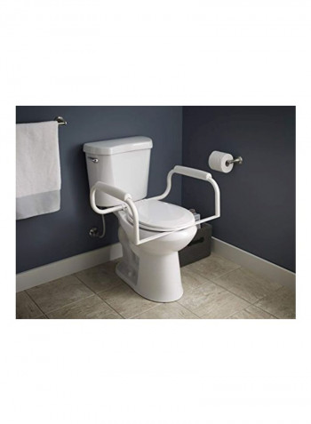 Toilet Bath Safety Bar White 23x21.1x9.6inch