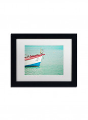Aruba Boat Acrylic Art Multicolour 11 x 14inch
