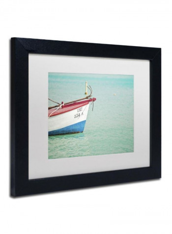 Aruba Boat Acrylic Art Multicolour 11 x 14inch