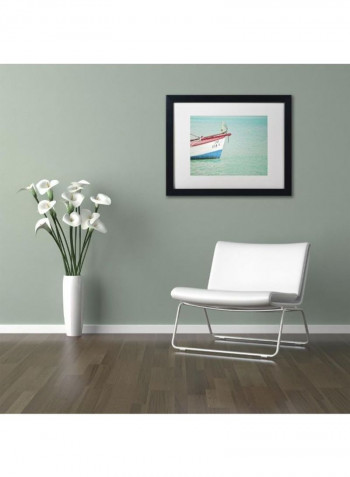 Aruba Boat Acrylic Art Multicolour 11 x 14inch