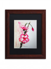 Bloom Wooden Frame Wall Art Pink/Green 11 x 14inch