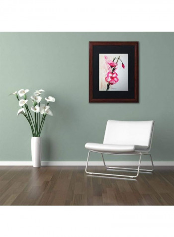 Bloom Wooden Frame Wall Art Pink/Green 11 x 14inch
