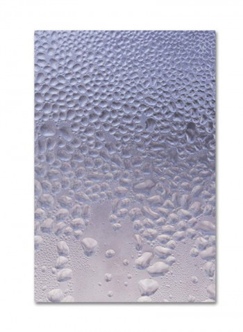 Condensation On A Cold Window Canvas Wall Art Grey 16 x 24inch
