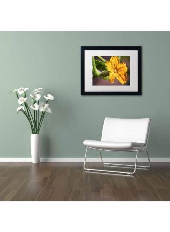 Cucumber Bloom Framed Wall Art Yellow/Green 11 x 14inch
