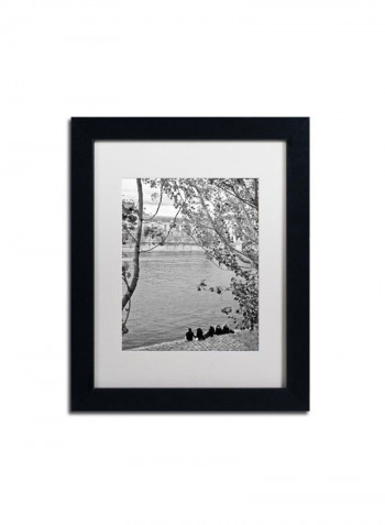 Girls On Seine Framed Wall Art Multicolour 11 x 14inch
