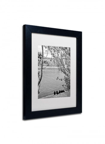 Girls On Seine Framed Wall Art Multicolour 11 x 14inch