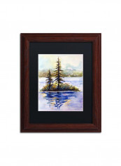 Island Light Wooden Framed Wall Art Multicolour 11 x 14inch