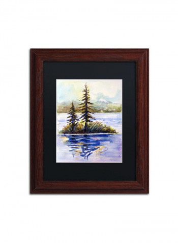 Island Light Wooden Framed Wall Art Multicolour 11 x 14inch