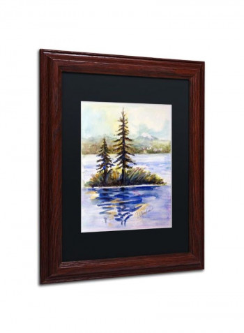 Island Light Wooden Framed Wall Art Multicolour 11 x 14inch