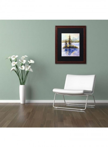 Island Light Wooden Framed Wall Art Multicolour 11 x 14inch