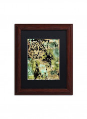 Leopard Ink Wooden Framed Wall Art Multicolour 11 x 14inch