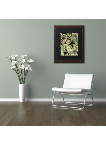 Leopard Ink Wooden Framed Wall Art Multicolour 11 x 14inch