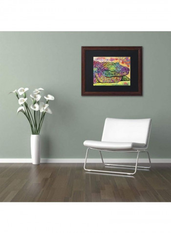 Crocodile Wooden Framed Wall Art Multicolour 11 x 14inch
