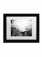 Icy Dock On The Bay Framed Wall Art Black/White 11 x 14inch