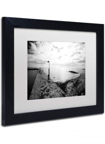 Icy Dock On The Bay Framed Wall Art Black/White 11 x 14inch