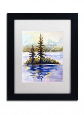 Island Light Framed Wall Art Multicolour 11 x 14inch