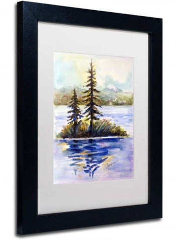 Island Light Framed Wall Art Multicolour 11 x 14inch