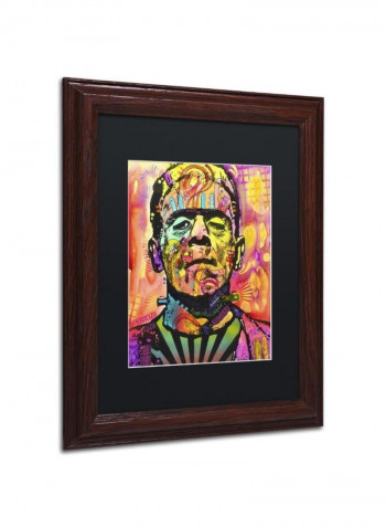 Frankenstein Wooden Framed Wall Art Multicolour 11 x 14inch
