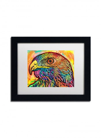 Hawk Framed Wall Art Multicolour 11 x 14inch