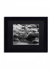 Lake Erie Waves Framed Wall Art Black/White 11 x 14inch