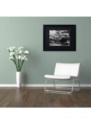 Lake Erie Waves Framed Wall Art Black/White 11 x 14inch
