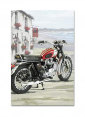 Motorbike Canvas Wall Art Multicolour 12 x 19inch