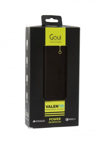 26800 mAh Power Bank Black/Green