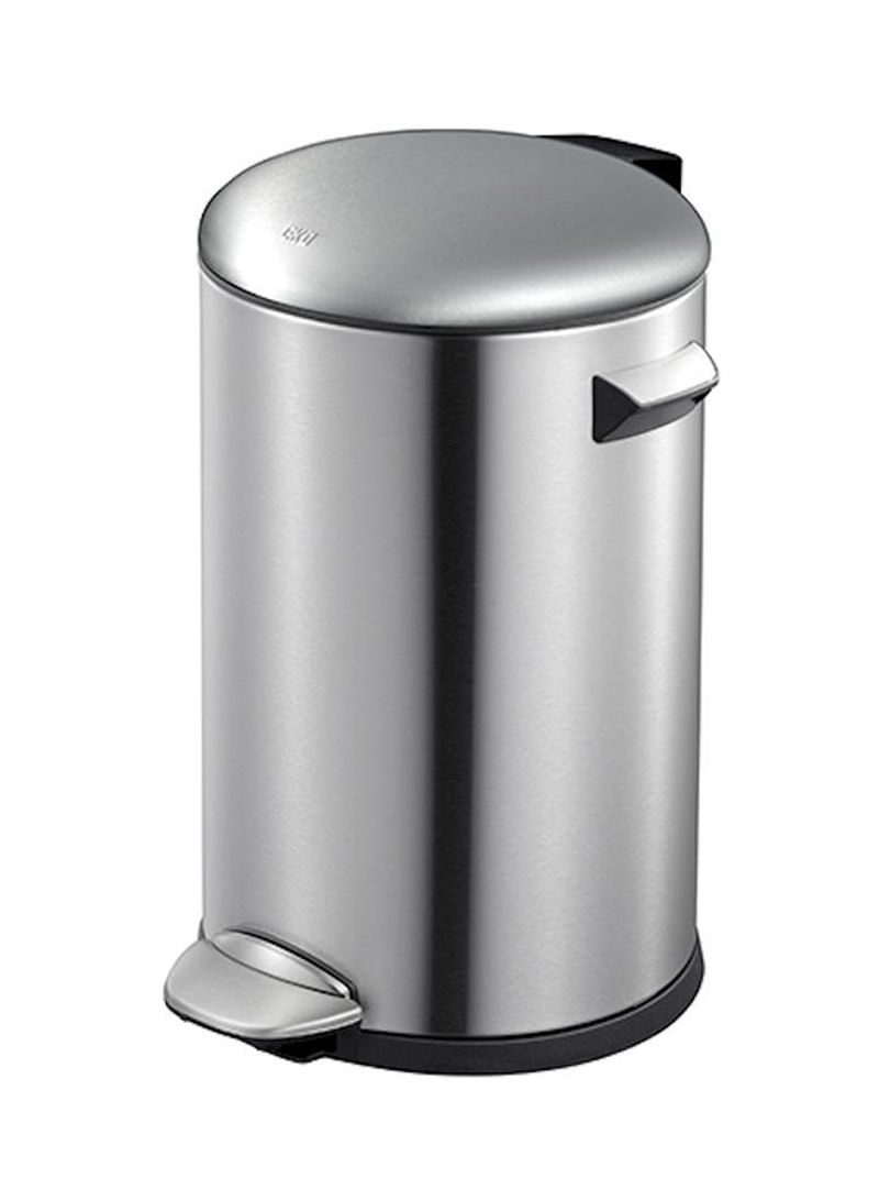 Trash Bin With Pedal Silver 30L