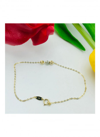 18k Gold 3 Ball Bracelet