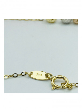 18k Gold 3 Ball Bracelet
