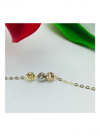 18k Gold 3 Ball Bracelet