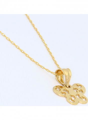 18K Gold Butterfly Pendant Necklace Gold