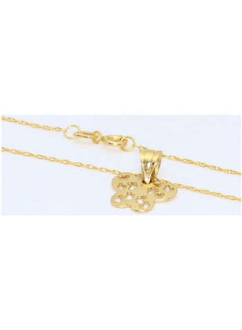 18K Gold Butterfly Pendant Necklace Gold