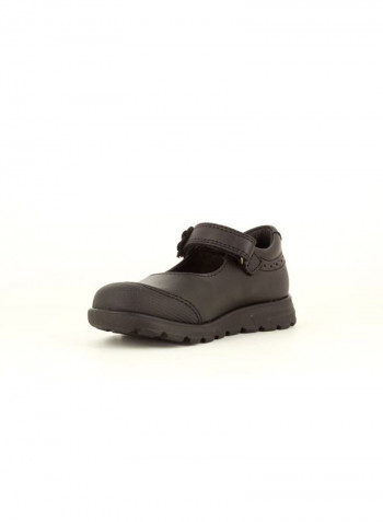 Girls Leather Comforts Black