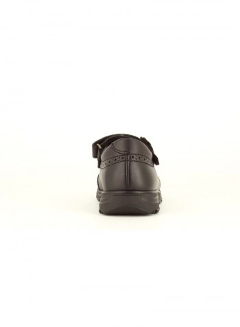 Girls Leather Comforts Black